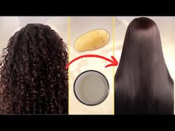 1 potato! will transform your hair from frizzy and rough to straight and silky forever!!!#keratin