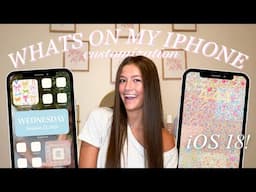 WHATS ON MY IPHONE *iOS 18 customization* | widgets, fav apps, + accessories