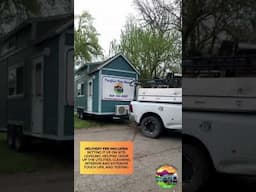 Get a free tiny home estimate on our website! #tinyhomedelivery #tinyhousetour #tinyhomesonwheels