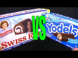 Little Debbie Swiss Rolls vs Drake's Yodels Chocolate Snack Cakes, FoodFights Live Taste and Review