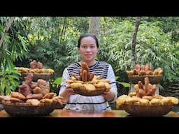 How To Make Long-Lasting, Puffy, Delicious Fried Banana Cakes In The Farm - Goes to market sell