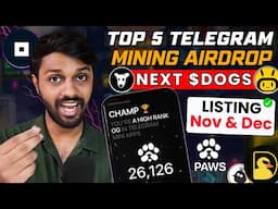 Top 5 Telegram BOT - Confirmed Airdrop 🪂 | Airdrop Criteria? | Similar To DOGS & Notcoin