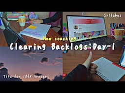 Backlog Struggles Begin! 📚 New Coaching Journey | Day 1 🌻 Tips for class 10th & best sample papers 🌟