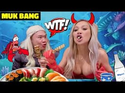 Getting Dominated By Dannie - How TF does she eat so much?! 🤯 LIVE Lobster & Sushi Muk Bang