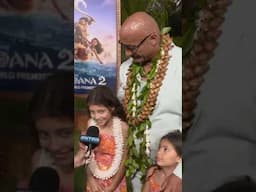 Dwayne Johnson’s little girls Jasmine & Tiana got to be part of #Moana2! 🥰❤️🌺 #shorts #disney