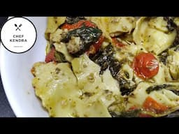 Pesto Ravioli with Tomatoes