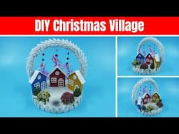 Christmas Room Decor Idea | DIY Economical Christmas Village | DIY Christmas Village