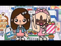 Stuck At A SUPERMARKET At *3AM* 🛒🛍️|| *WITH VOICE* 🎙️|| Toca Boca TikTok Roleplay 🩵🌈