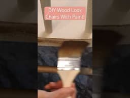 Painting Worn Antique Chairs For A Wood Look Finish! 🌿#homedecor #paintingtutorial #diyprojects