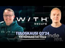 WithSecure CEO Antti Koskela’s interview after the Q3 2024 results announcement (in Finnish only).