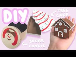 DIY CHRISTMAS GIFT BOXES | TREE CAKES, SUGAR COOKIE, GINGERBREAD HOUSE