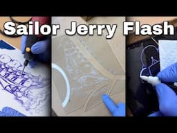 Engraving Sailor Jerry Flash On Glass