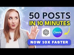 Bulk Create 100 Social Media Posts in UNDER 10 Minutes with Canva & ChatGPT [UPDATE 2024!]