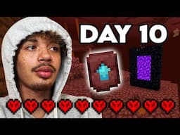 Getting The FIRST NETHERITE UPGRADE In Minecraft (DAY 10)