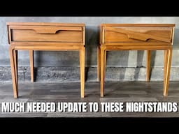 COMPLETELY TRANSFORM these beautiful MID CENTURY NIGHTSTANDS for a more modern LOOK || SIDE HUSTLE