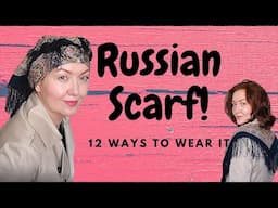 Russian shawl:12 ways to wear Traditional Pavlovo Posad Scarf.