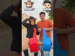 Madni 👦🏻 Vs Monkey 🦍 #shorts