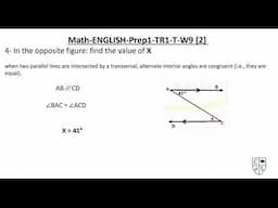 تقييم ماث الصف الاول الاعدادى - الاسبوع التاسع ( math Prep 1 - w 9) ترم اول 2025/2024