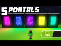 5 PORTALS Only in Minecraft RTX!