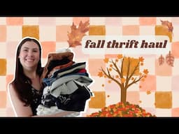 try on fall thrift haul 🙌🏻 (FULLY THRIFTED WARDROBE)