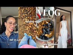 VLOG| Fall in London, cooking, dress try- on, writing new music, new braids & Christian books