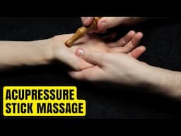 Trying Acupressure Stick MASSAGE for the first time on a massage therapist!