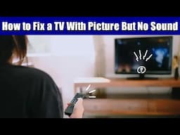 How to Fix a TV With Picture But No Sound