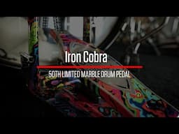 TAMA Iron Cobra Single Pedal Power Glide - Marble Psychedelic Rainbow