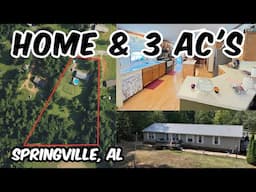 Alabama Manufactured Home & 3 #acres  Land For Sale Near Birmingham