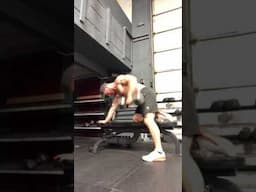 Single Arm DB Row, Knee on Bench