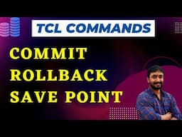 TCL commands in SQL | Commit Rollback Savepoint