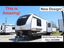 This is STUNNING! Redesigned Rear Kitchen Travel Trailer -  2025 Forest River Vibe 2600RK