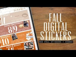 Fall digital stickers release for digital planning // Fall scene stickers for Goodnotes and more!