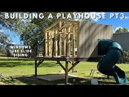 HOW TO BUILD A PLAYHOUSE | DIY OUTDOOR PLAYGROUND PART 3