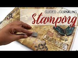 STAMPING guided art journaling  🦋 Journal on Monday 215