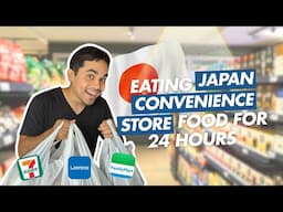 EATING JAPANESE CONVENIENCE STORE FOOD FOR 24 HOURS | HASH ALAWI