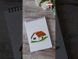 How to Draw a House Easy #shorts #shortsfeed #art #artandcraft #craftmerint