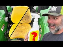 CHEAP EASY FIX!  How to restore your old John Deere Yellow Tractor Seat!