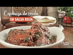 Espinazo de cerdo en salsa roja