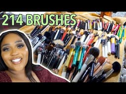 Started 2021 by cleaning ALL 214 of my makeup brushes…Michelle Phan style