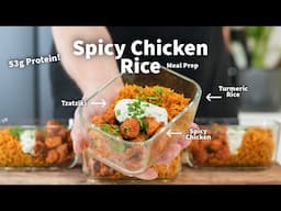 High Protein Spicy Chicken Rice | Lose Weight and Build Muscle