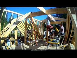 Studio Construction - Day 41 - Dormer Cheek Walls and Roof Common Rafters