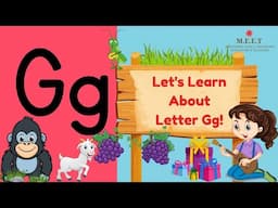 Letter Gg video for Kindergarten | let's learn the alphabet| Phonics letter Gg upper case lower case