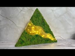 MOSS and EPOXY RESIN | How to Make Decorative Lamp - Resin Art