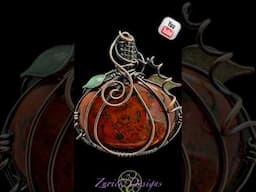 Round Wire Woven Pumpkin Pendant that’s Reversible! #wirejewelry #wirewrapping #fallcolors