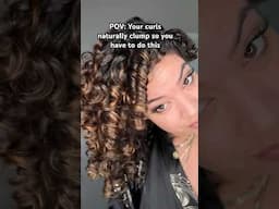 Separating Curl Clumps for MAXIMUM Volume #naturalhair #curlyhair #highlights