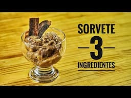 SORVETE DE CHOCOLATE COM 3 INGREDIENTES FÁCIL