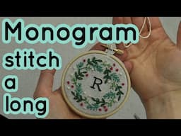 Monogram Ornament #1 stitch-a-long