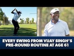 Vijay Singh flushing golf balls for 24 minutes