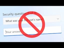 Avoid Windows Security Questions (they are NOT safe)